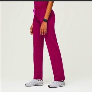 Figs Livingston Dark Magenta Scrub Pants
